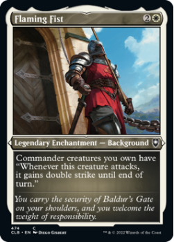 Flaming Fist (SHOWCASE) (ETCHED) : 474 COMMANDER LEGENDS: BATTLE FOR BALDUR'S GATE - Magic the Gathering Single Card