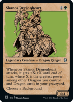 Skanos Dragonheart (SHOWCASE) : 410 COMMANDER LEGENDS: BATTLE FOR BALDUR'S GATE - Magic the Gathering Single Card