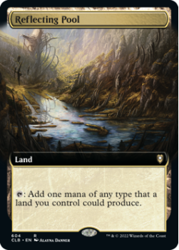 Reflecting Pool (BORDERLESS) (FOIL): 604 COMMANDER LEGENDS: BATTLE FOR BALDUR'S GATE - Magic the Gathering Single Card