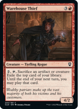 Warehouse Thief : 205/361 COMMANDER LEGENDS: BATTLE FOR BALDUR'S GATE - Magic the Gathering Single Card