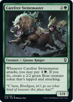 Carefree Swinemaster (FOIL): 219/361 COMMANDER LEGENDS: BATTLE FOR BALDUR'S GATE - Magic the Gathering Single Card