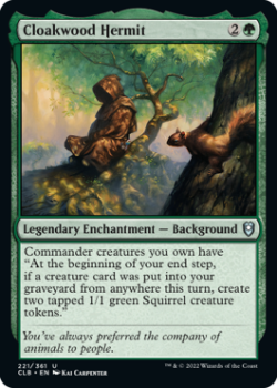 Cloakwood Hermit : 221/361 COMMANDER LEGENDS: BATTLE FOR BALDUR'S GATE - Magic the Gathering Single Card