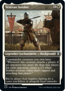 Veteran Soldier (SHOWCASE) (ETCHED) : 480 COMMANDER LEGENDS: BATTLE FOR BALDUR'S GATE - Magic the Gathering Single Card