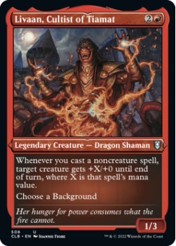 Livaan, Cultist of Tiamat (SHOWCASE) (ETCHED) : 508 COMMANDER LEGENDS: BATTLE FOR BALDUR'S GATE - Magic the Gathering Single Card