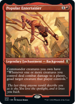 Popular Entertainer (SHOWCASE) (ETCHED) : 509 COMMANDER LEGENDS: BATTLE FOR BALDUR'S GATE - Magic the Gathering Single Card