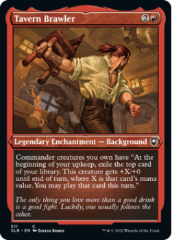 Tavern Brawler (SHOWCASE) (ETCHED) : 511 COMMANDER LEGENDS: BATTLE FOR BALDUR'S GATE - Magic the Gathering Single Card