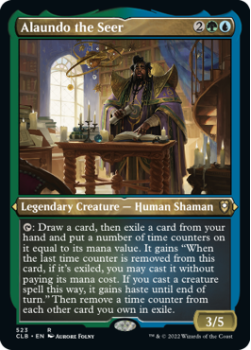Alaundo the Seer (SHOWCASE) (ETCHED) : 523 COMMANDER LEGENDS: BATTLE FOR BALDUR'S GATE - Magic the Gathering Single Card