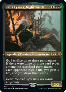 Baba Lysaga, Night Witch (SHOWCASE) (ETCHED) : 525 COMMANDER LEGENDS: BATTLE FOR BALDUR'S GATE - Magic the Gathering Single Card