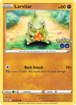 Larvitar : Pokemon Go! 37/078 - Pokemon Single Card