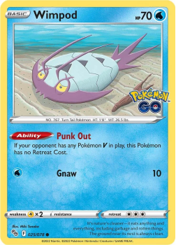 Wimpod : Pokemon Go! 25/078 - Pokemon Single Card