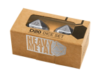 Ultra Pro - Chrome Heavy Metal D20 2-Dice Set