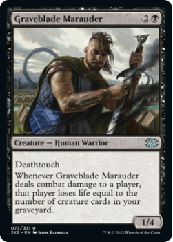 Graveblade Marauder (FOIL) : 077/331 DOUBLE MASTERS 2022 - Magic the Gathering Single Card