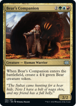 Bear's Companion : 182/331 DOUBLE MASTERS 2022 - Magic the Gathering Single Card