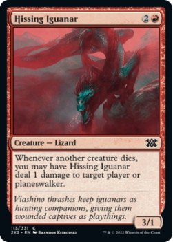 Hissing Iguanar (FOIL) : 113/331 DOUBLE MASTERS 2022 - Magic the Gathering Single Card