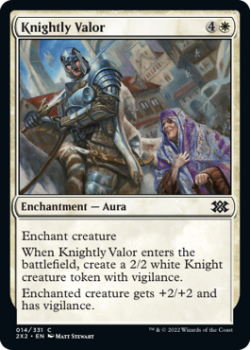 Knightly Valor : 014/331 DOUBLE MASTERS 2022 - Magic the Gathering Single Card