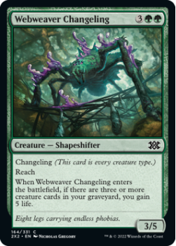 Webweaver Changeling (FOIL) : 164/331 DOUBLE MASTERS 2022 - Magic the Gathering Single Card