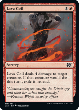 Lava Coil (FOIL) : 116/331 DOUBLE MASTERS 2022 - Magic the Gathering Single Card