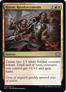Heroic Reinforcements (FOIL) : 226/331 DOUBLE MASTERS 2022 - Magic the Gathering Single Card