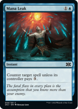 Mana Leak (FOIL) : 058/331 DOUBLE MASTERS 2022 - Magic the Gathering Single Card