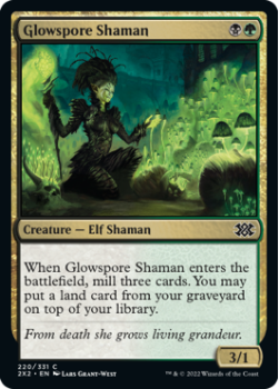 Glowspore Shaman : 220/331 DOUBLE MASTERS 2022 - Magic the Gathering Single Card