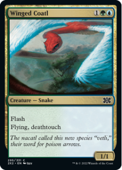Winged Coatl (FOIL) : 295/331 DOUBLE MASTERS 2022 - Magic the Gathering Single Card