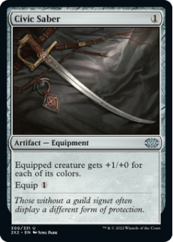 Civic Saber (FOIL) : 300/331 DOUBLE MASTERS 2022 - Magic the Gathering Single Card