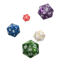 Oakie Doakie Dice D20 Spindown Dice Set - Marble (5) - Image 2