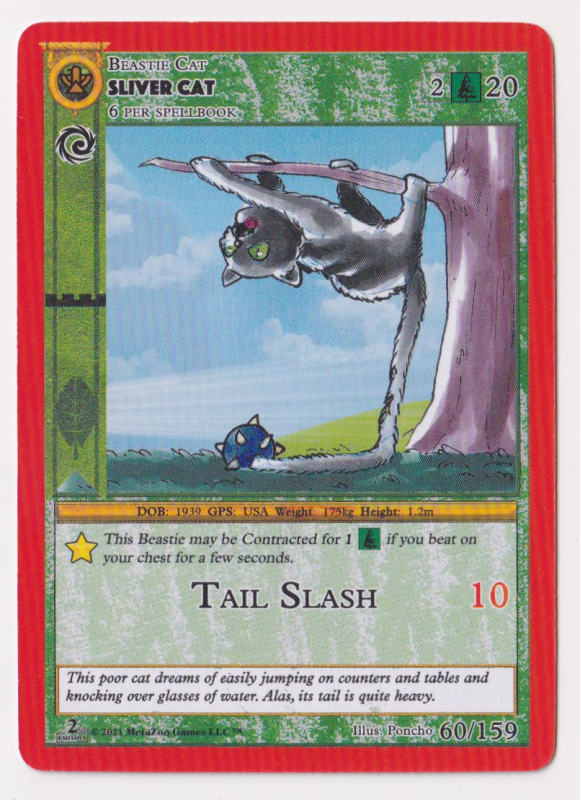Sliver Cat : CRYPTID NATION 2ND EDITION 60/159 - MetaZoo Single Card Sliver Cat : CRYPTID NATION 2ND EDITION 60/159 - MetaZoo Single Card