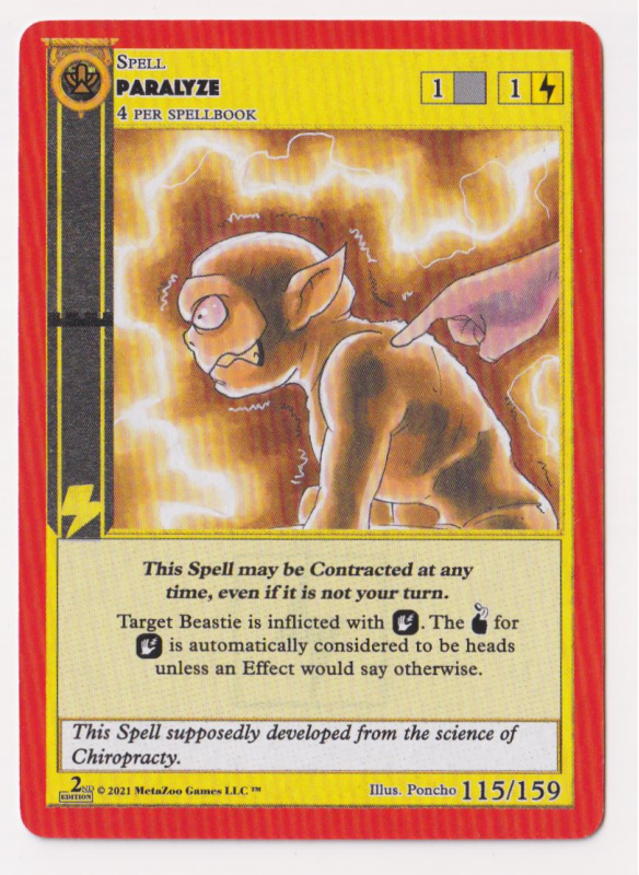 Paralyze : CRYPTID NATION 2ND EDITION 115/159 - MetaZoo Single Card Paralyze : CRYPTID NATION 2ND EDITION 115/159 - MetaZoo Single Card