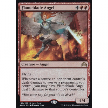 MAGIC THE GATHERING : Flameblade Angel (Shadows over Innistrad Intro Pack Promo)