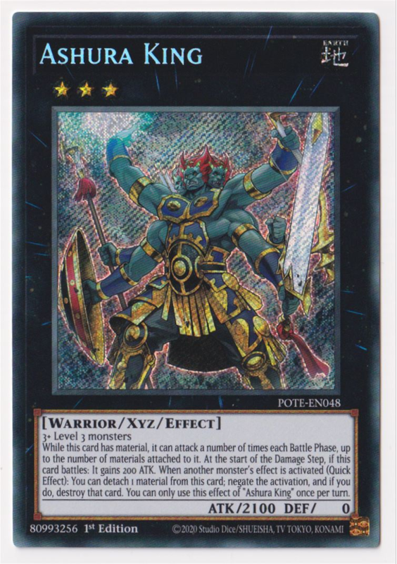 Ashura King Secret Rare Carte Yu-Gi-Oh Ashura King POTE-EN048 - Secret Rare 1ère édition - Power Of The Elements Carte Secret Rare 1ère édition Ashura King Secret Rare Carte Yu-Gi-Oh Ashura King POTE-EN048 - Secret Rare 1ère édition - Power Of The Elements Carte Secret Rare 1ère édition