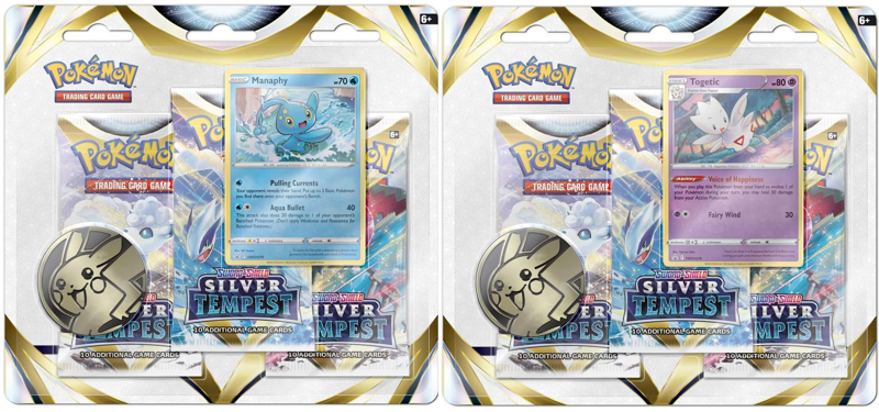 Pokemon Silver Tempest: 3 Pack Blister Set of 2 Pokemon Silver Tempest: 3 Pack Blister Set of 2