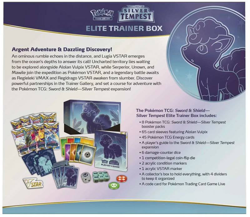 Silver Tempest | Pokemon Elite Trainer Box | Chaos Cards Silver Tempest | Pokemon Elite Trainer Box | Chaos Cards