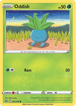 Oddish : SWORD AND SHIELD LOST ORIGIN 01/196 - Pokemon Single Card