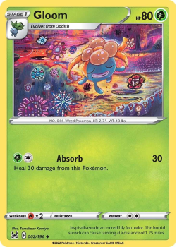 Gloom : SWORD AND SHIELD LOST ORIGIN 02/196 - Pokemon Single Card