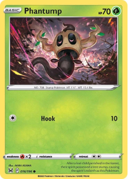Phantump : SWORD AND SHIELD LOST ORIGIN 16/196 - Pokemon Single Card