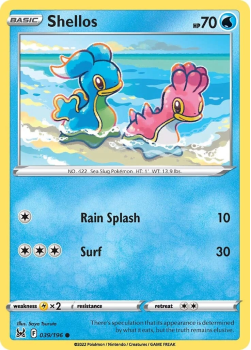 Shellos : SWORD AND SHIELD LOST ORIGIN 39/196 - Pokemon Single Card