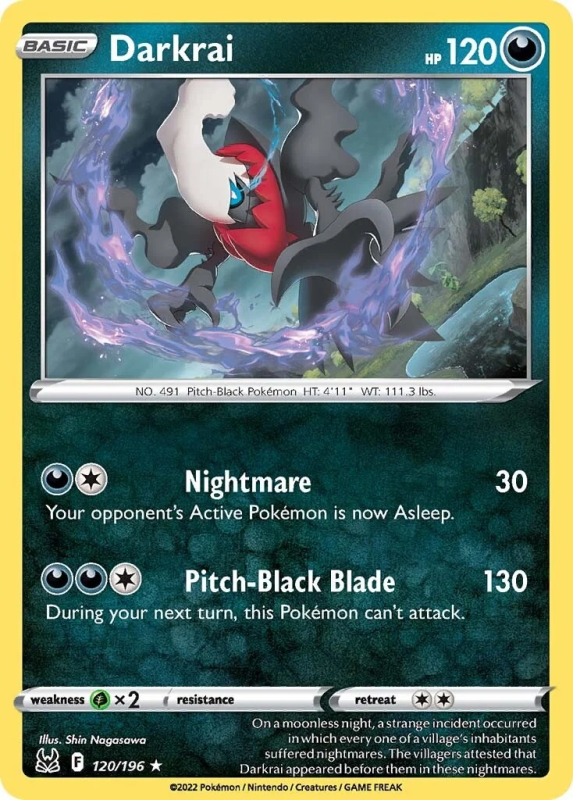 holographic darkrai card V - 098/189 - Holo - Unlimited - Rare Holo V - Astral Radiance Pokmon Value & Price History Card comes as shown. Darkrai Lv. X DP19 -