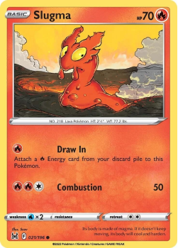 Slugma : SWORD AND SHIELD LOST ORIGIN 21/196 - Pokemon Single Card