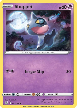 Shuppet : SWORD AND SHIELD LOST ORIGIN 72/196 - Pokemon Single Card