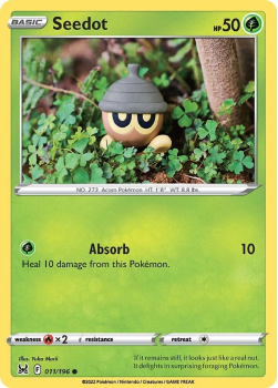 Seedot : SWORD AND SHIELD LOST ORIGIN 11/196 - Pokemon Single Card