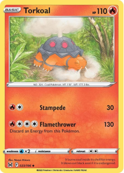 Torkoal : SWORD AND SHIELD LOST ORIGIN 23/196 - Pokemon Single Card