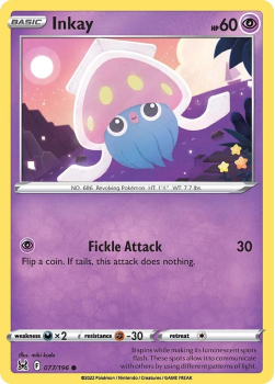 Inkay : SWORD AND SHIELD LOST ORIGIN 77/196 - Pokemon Single Card