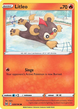 Litleo : SWORD AND SHIELD LOST ORIGIN 28/196 - Pokemon Single Card