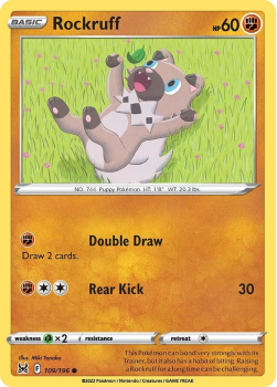 Rockruff : SWORD AND SHIELD LOST ORIGIN 109/196 - Pokemon Single Card