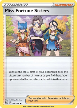 Miss Fortune Sisters : SWORD AND SHIELD LOST ORIGIN 164/196 - Pokemon Single Card