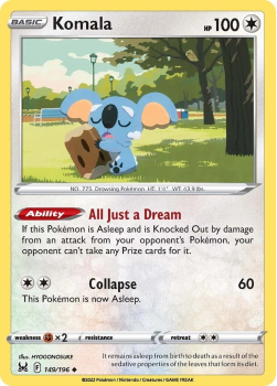 Komala : SWORD AND SHIELD LOST ORIGIN 149/196 - Pokemon Single Card