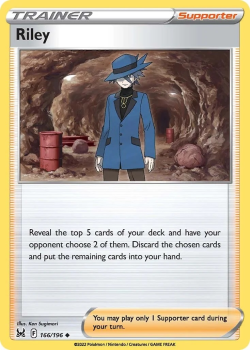 Riley : SWORD AND SHIELD LOST ORIGIN 166/196 - Pokemon Single Card