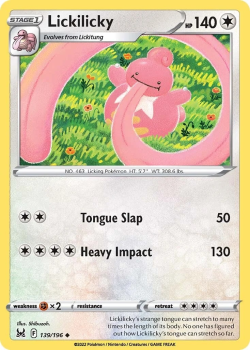 Lickilicky : SWORD AND SHIELD LOST ORIGIN 139/196 - Pokemon Single Card