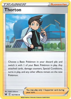 Thorton : SWORD AND SHIELD LOST ORIGIN 167/196 - Pokemon Single Card